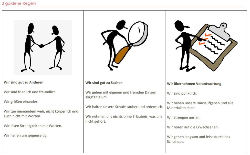3 goldene Regeln