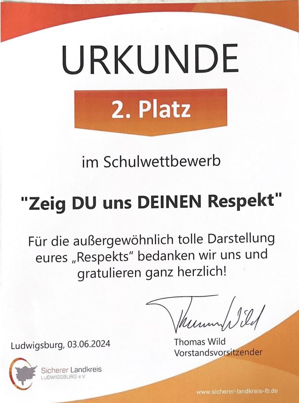 Zeig DU uns DEINEN Respekt – Mitmachaktion der 7a